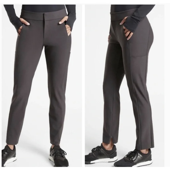 Athleta Pants - Athleta Stellar Trouser Pant Slim Leg Work Pants Dark Chocolate Brown Size 4